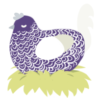(unnamed), a overcast and white chicken with a double-lace pattern