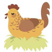 A honey and brown chicken with a half-lace pattern