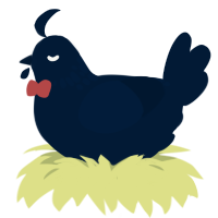House, a tumblr chicken with a neck-speckle pattern