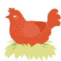 Vermillion I, a vermilion chicken with a half-lace pattern