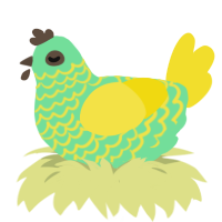 That Sink, a spring and yellow chicken with a lace pattern