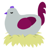 A silver and wine chicken