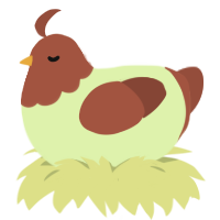 A apple and russet chicken with a head pattern