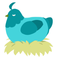 (unnamed), a aqua and teal chicken with a head pattern