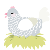 (unnamed), a mist and white chicken with a lace pattern