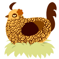 un-grateful creature, a grey and silver chicken with a double-lace pattern