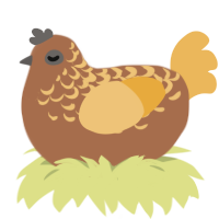 caramel, a brown and honey chicken with a half-lace pattern