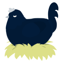 A tumblr chicken with a head pattern