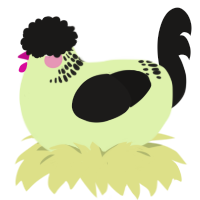 A apple and sable chicken with a neck-band pattern