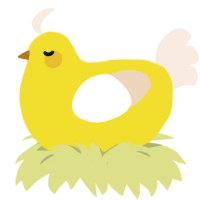A yellow and cream chicken