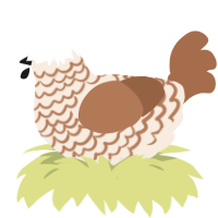 (unnamed), a cream and brown chicken with a lace pattern