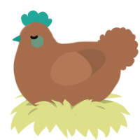 A brown chicken