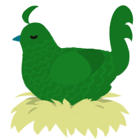 Algae, a leaf chicken with a lace pattern