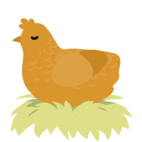 Vitamin C, a orange chicken with a half-lace pattern