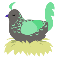 A grey and spring chicken with a half-lace pattern