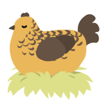 A honey and bark chicken with a half-lace pattern
