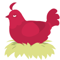 (unnamed), a crimson chicken with a head pattern