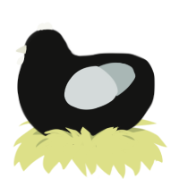 paper cutout, a black and silver chicken