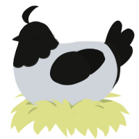 (unnamed), a mist and black chicken with a head pattern