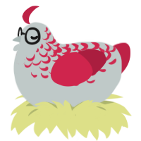 A silver and crimson chicken with a half-lace pattern