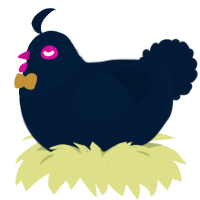 A tumblr chicken with a head pattern