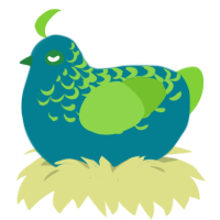 Muscle Weakness, a sea and grass chicken with a half-lace pattern