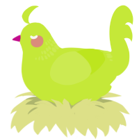 (unnamed), a lime chicken with a neck-band pattern