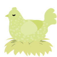 Lemon I, a lemon chicken with a speckle pattern