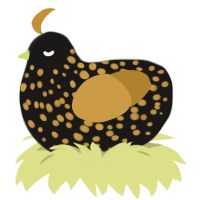 (unnamed), a sable and gold chicken with a speckle pattern