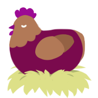 PB et J, a wine and brown chicken with a head pattern