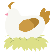 A white and gold chicken