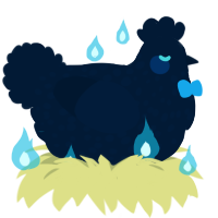 Invisible, a tumblr chicken with a speckle pattern