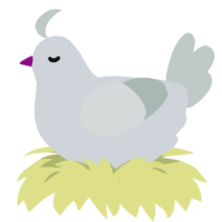 A mist and silver chicken