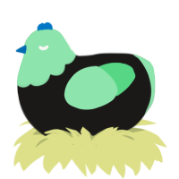 A sable and spring chicken with a head pattern
