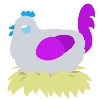 A mist and amethyst chicken