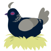 Paranoia, a tumblr and ash chicken with a neck-band pattern