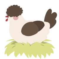 (unnamed), a cream and bark chicken