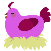 A orchid and maroon chicken