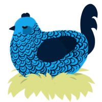 Impulse, a sky and tumblr chicken with a double-lace pattern