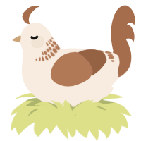 (unnamed), a cream and brown chicken with a neck-band pattern