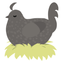 cemetery pigeon, a grey chicken with a speckle pattern