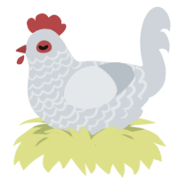 A mist chicken with a lace pattern
