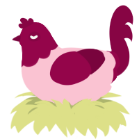 (unnamed), a rose and maroon chicken with a head pattern