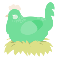 A spring chicken with a neck-speckle pattern