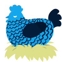 Lake, a sky and tumblr chicken with a lace pattern
