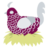 (unnamed), a wine and mist chicken with a lace pattern