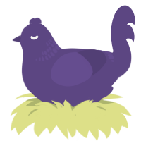 A overcast chicken with a neck-band pattern