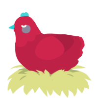 Diet Tileritos, a crimson chicken with a head pattern