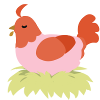 partially shaved, a rose and vermilion chicken with a head pattern