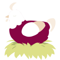 (unnamed), a maroon and cream chicken with a head pattern